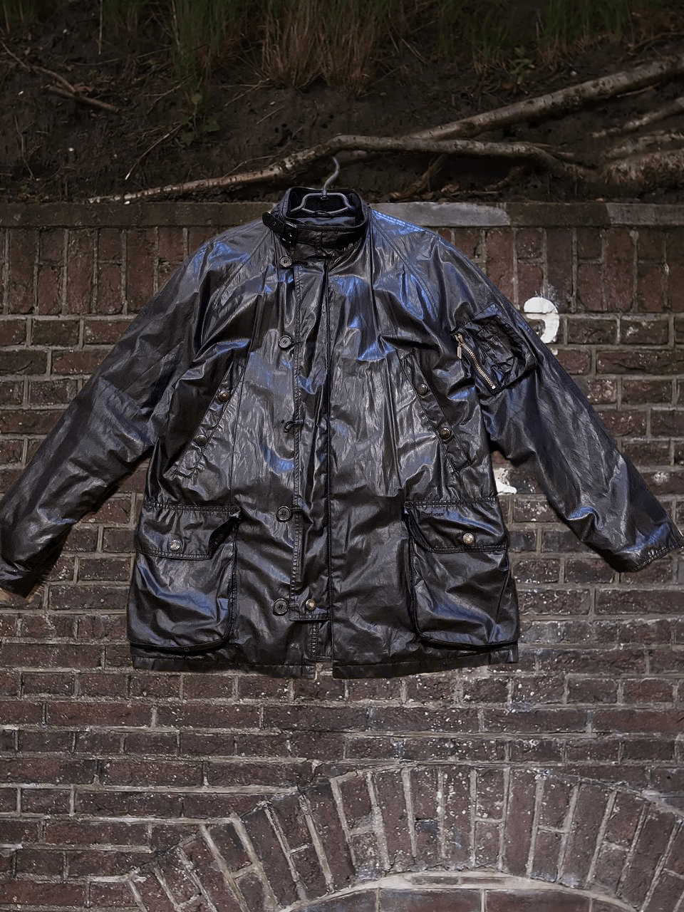 Barbour vintage Barbour jacket Streetwear black logo Y2K Size US L / EU 52-54 / 3 - 1 Thumbnail