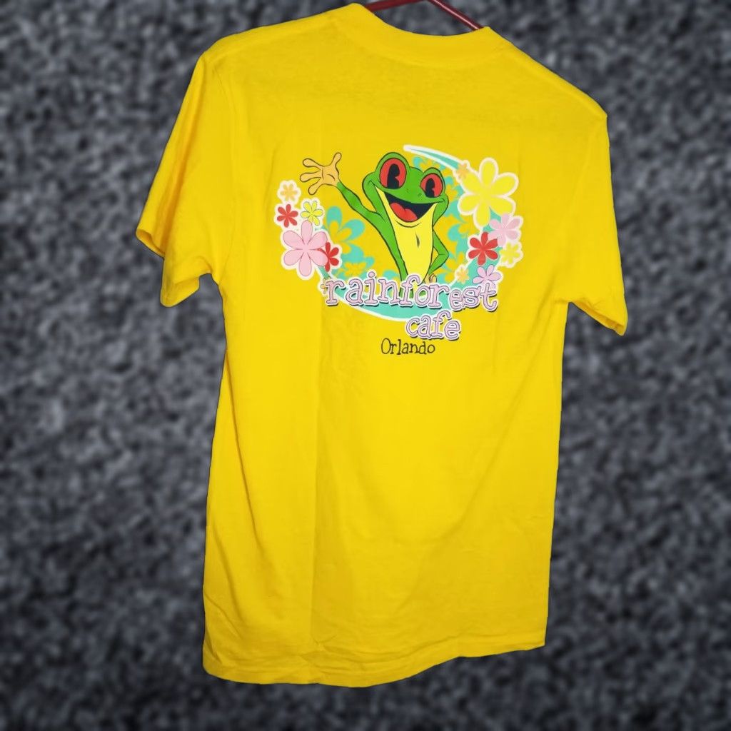 Doublet Rainforest Cafe Orlando Shirt Mens M Yellow T Shirt Double Sided Frog Flowers Size US M / EU 48-50 / 2 - 1 Thumbnail