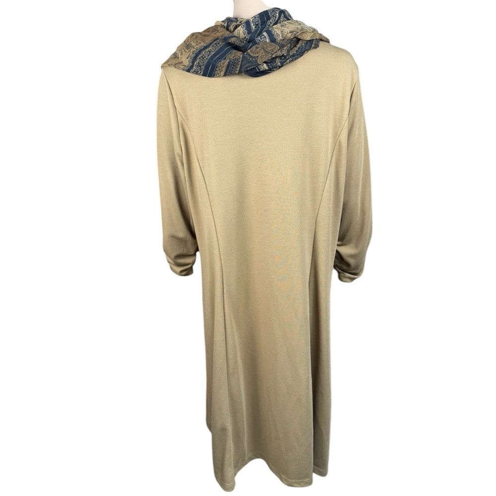 Other New Susan Graver Ponte Knit Light Brown Dress With Loop Sca Size XL / US 12-14 / IT 48-50 - 4 Thumbnail