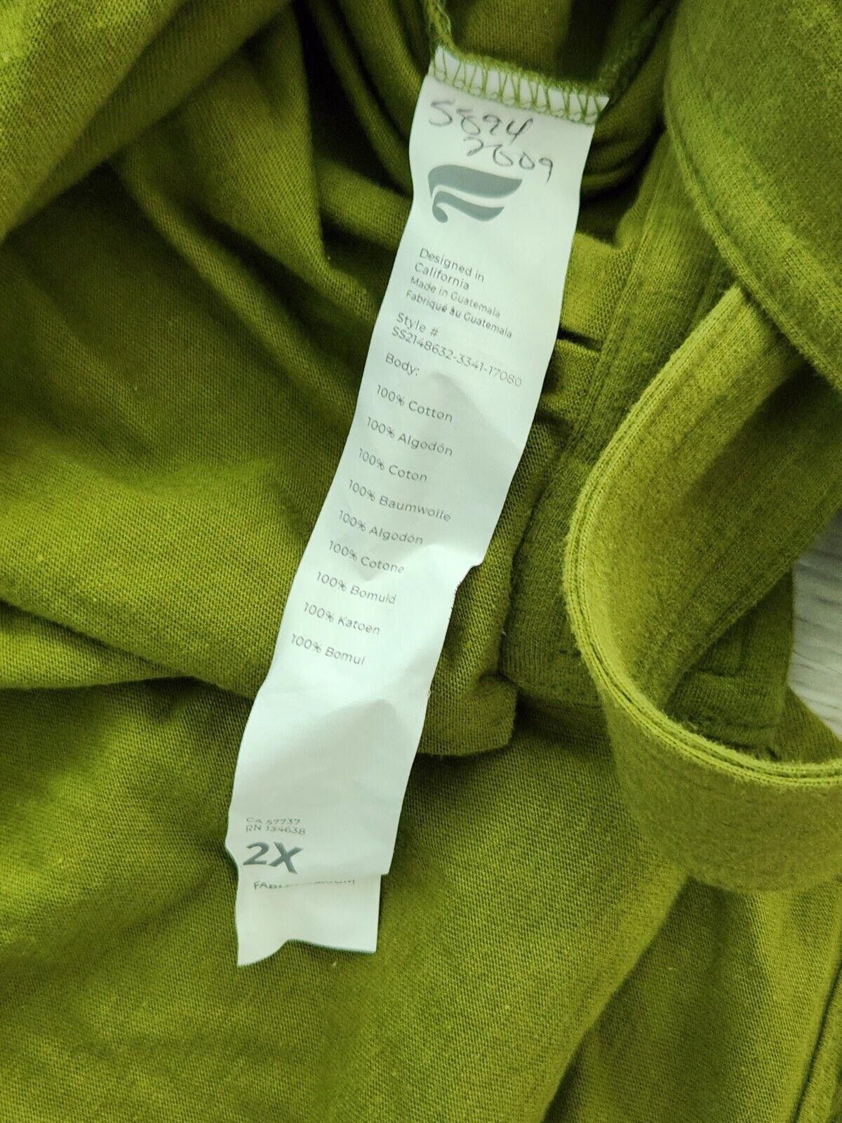 Fabletics Fabletics Rue Tie Shirt Plus Size 2x Green V Neck Wrap ss Size XXL / US 16-18 / IT 52-54 - 5 Thumbnail