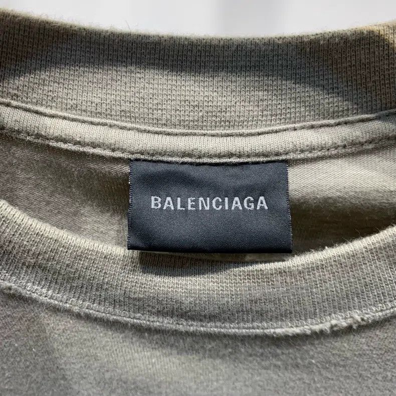 Balenciaga Front Embroidered Letter Short-Sleeve