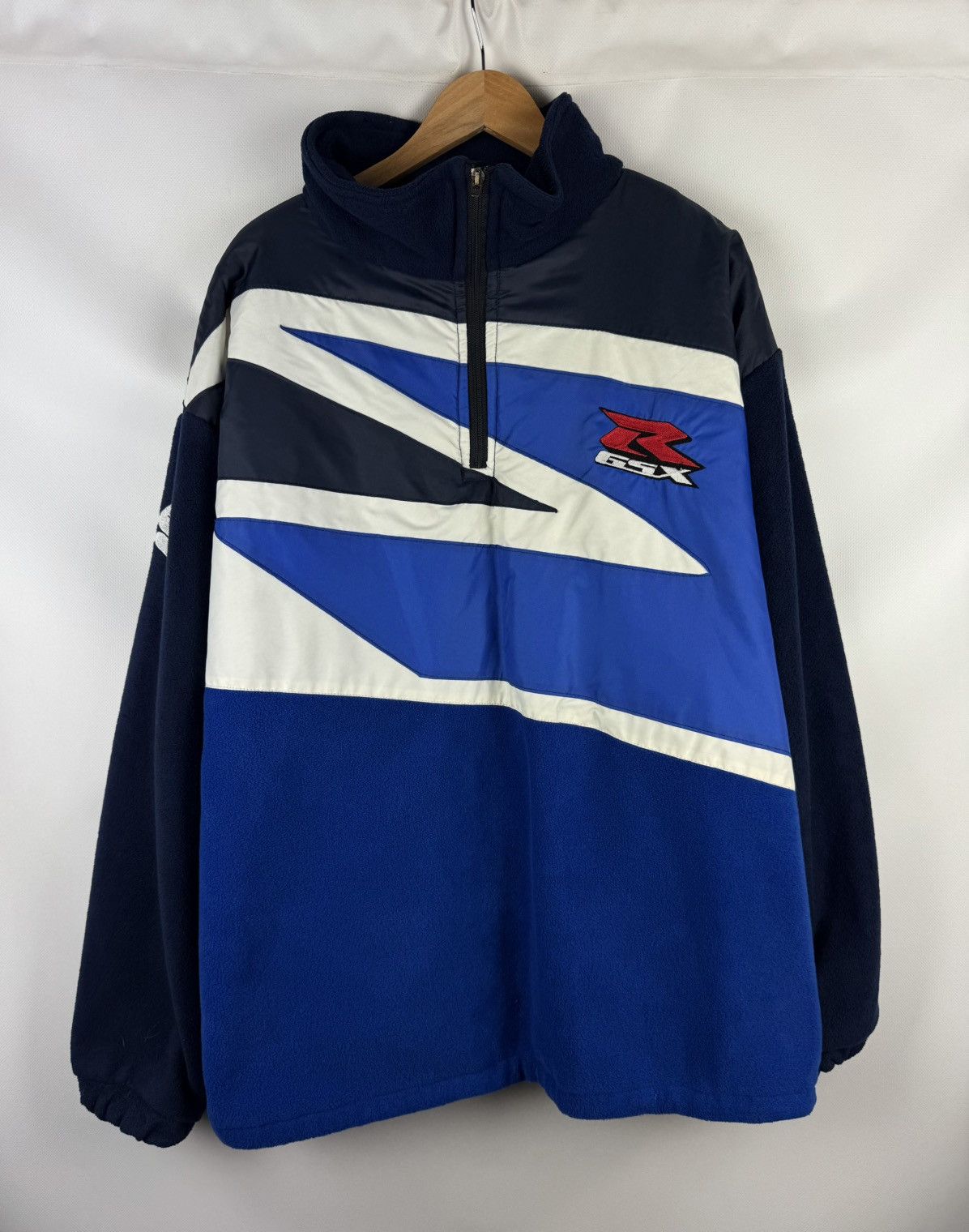 Suzuki Gsxr Vintage 1/4 Zip Fleece Men’s Jacket Size 2XL