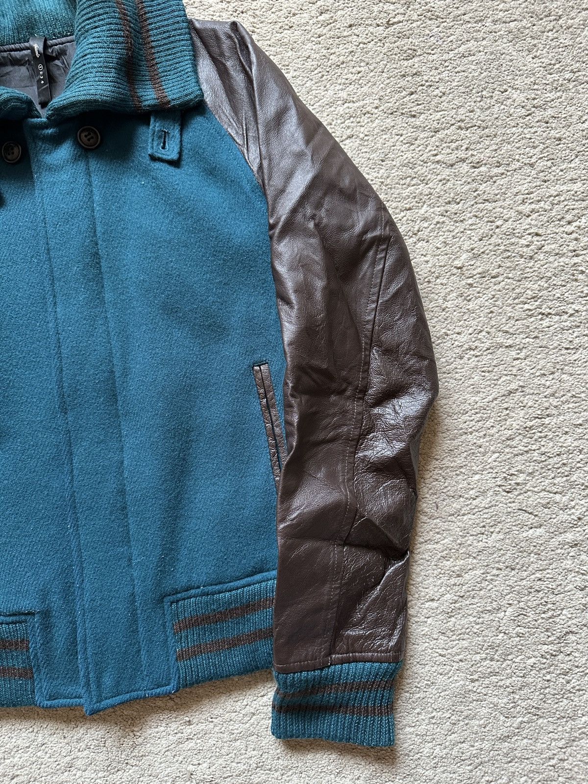 If Six Was Nine 2000s Vintage qlamb Japan Leather Sleeve Varsity Jacket Size US S / EU 44-46 / 1 - 2 Thumbnail