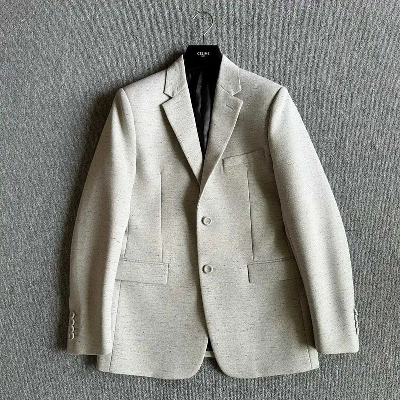 Dior Dior Light Gray Wool Blend Long Coat 0089 Size US L / EU 52-54 / 3 - 1 Thumbnail