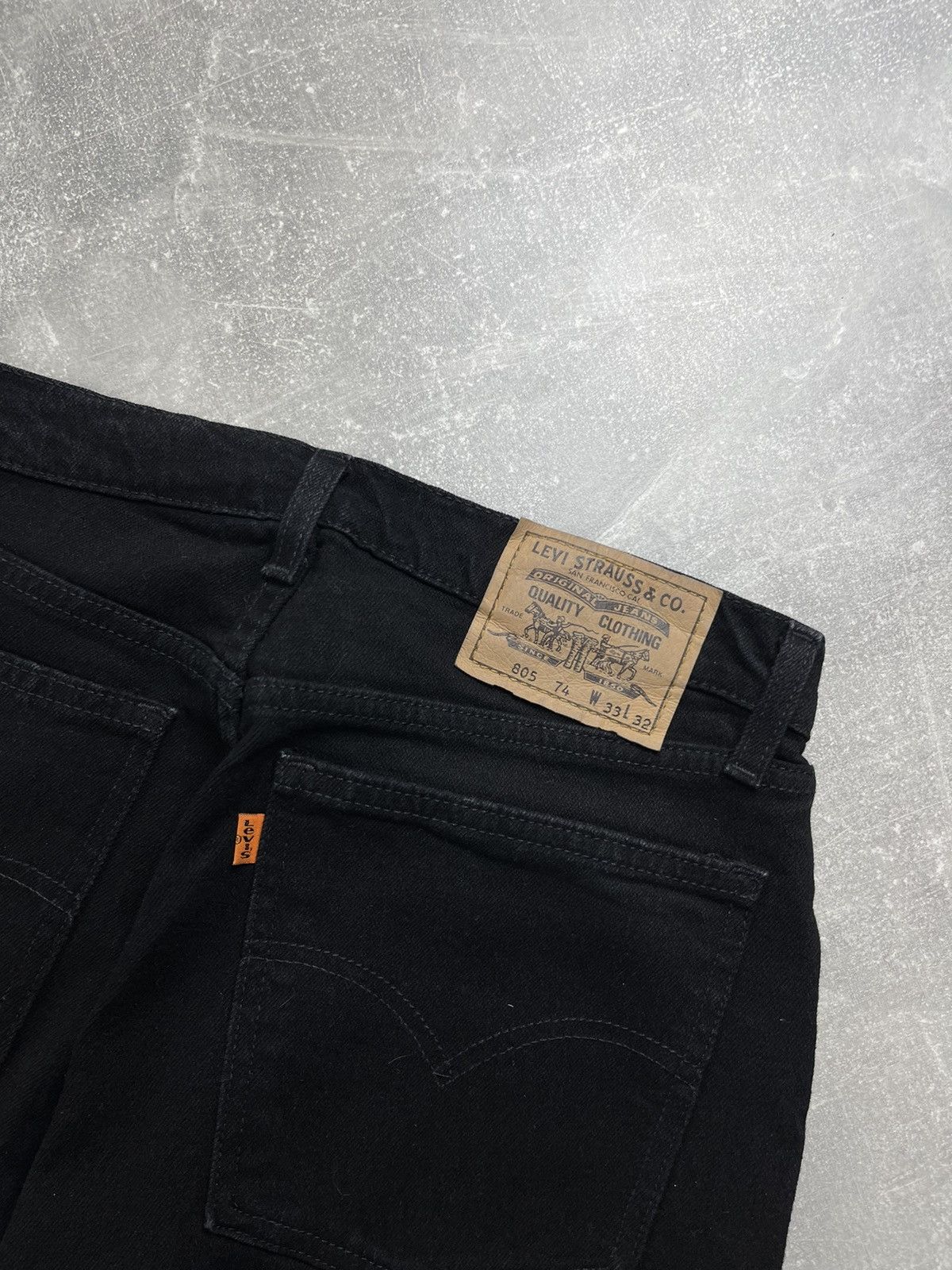 Levi's Levi’s 805 Vintage Orange Tab Black Denim Jeans Italy 1996 Size US 33 - 4 Thumbnail