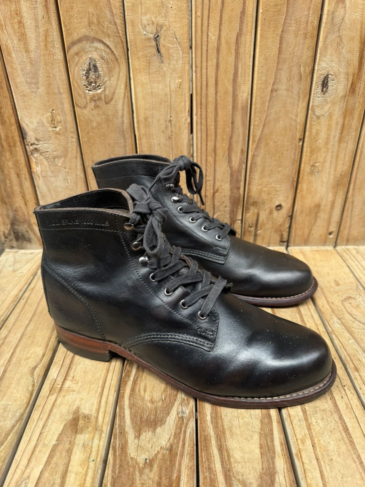 Wolverine Wolverine 1000 Miles Black Leather Boots sz USA 9 D Size US 9 / EU 42 - 8 Thumbnail