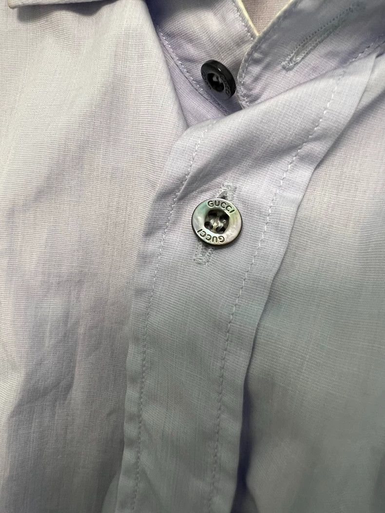 Gucci Gucci Blue bee embroidered shirt size: 39 2502-Nextarrow Size US XXS / EU 40 - 6 Thumbnail