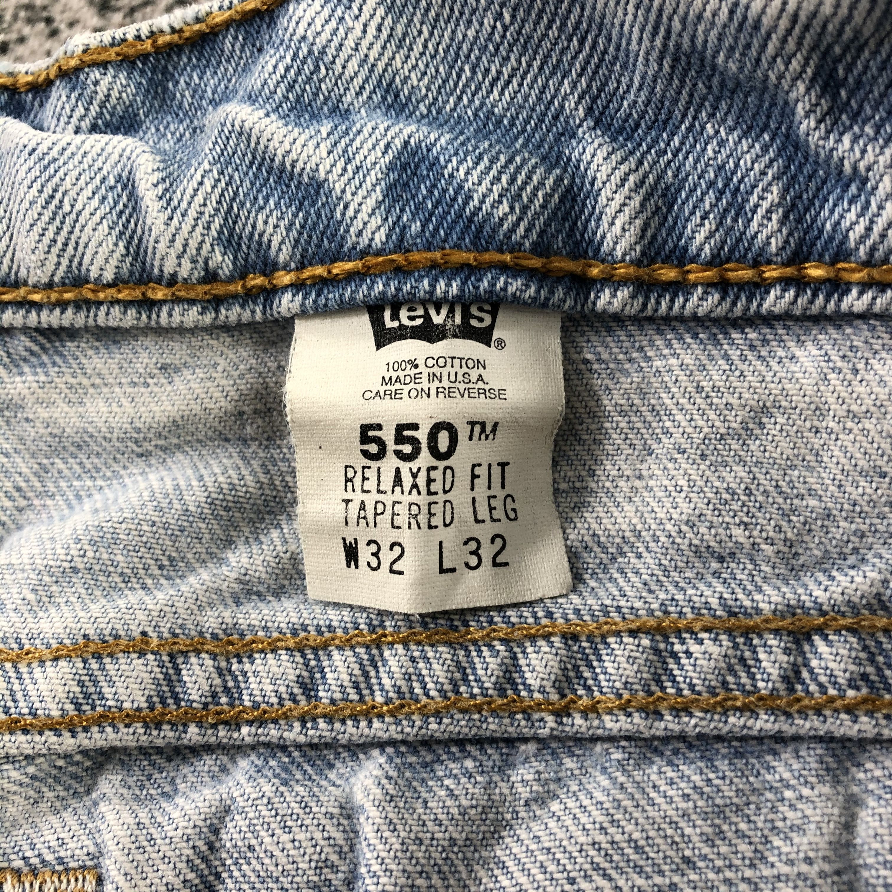Levi's Vintage 90s Levi's 550 Jeans Lightwash Denim KJ1389 Size US 31 - 13 Thumbnail