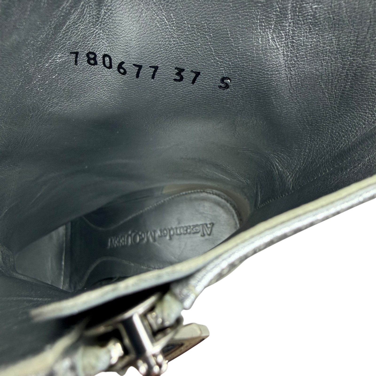Alexander McQueen New Alexander Mcqueen Armadillo Metallic Leather Ankle Boots Size US 7 / IT 37 - 9 Thumbnail