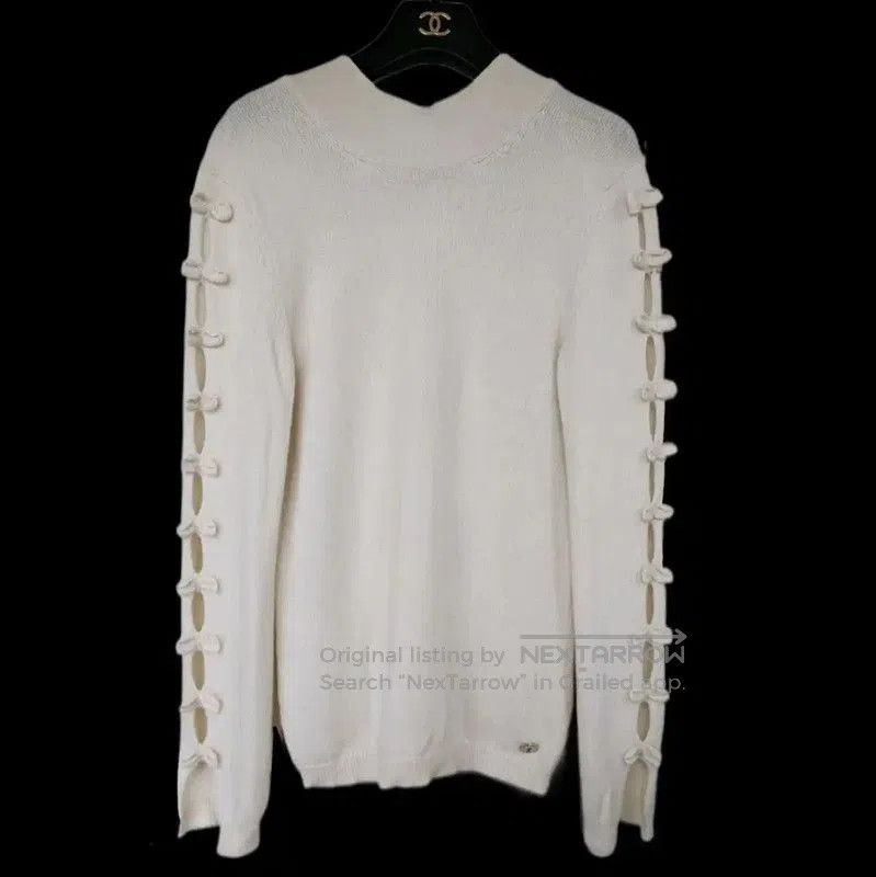 Chanel Chanel White Wool Long Sleeve Sweater . Size M / US 6-8 / IT 42-44 - 1 Thumbnail