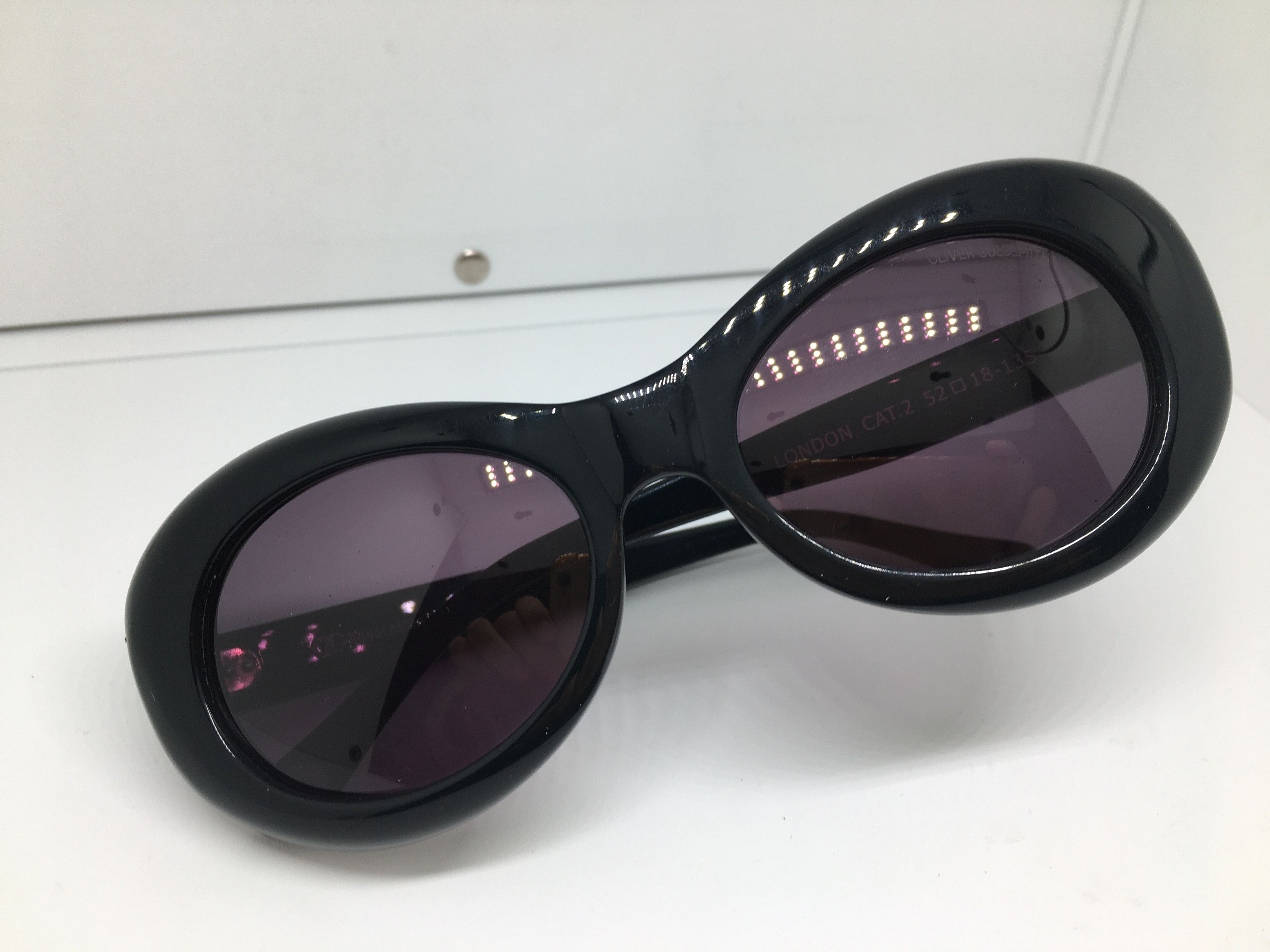Vintage Oliver Gold Smith Black Jackio Sunglasses Frame Size ONE SIZE - 7 Thumbnail