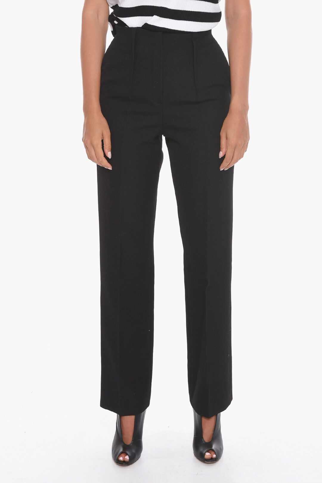 image of Fendi Og1Mm0124 Trousers In Black, Women's (Size 28)