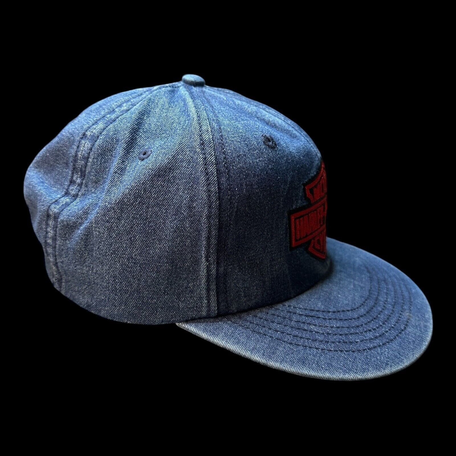Harley Davidson Harley Davidson Denim Blue Snapback Baseball Hat NWT Size ONE SIZE - 5 Thumbnail