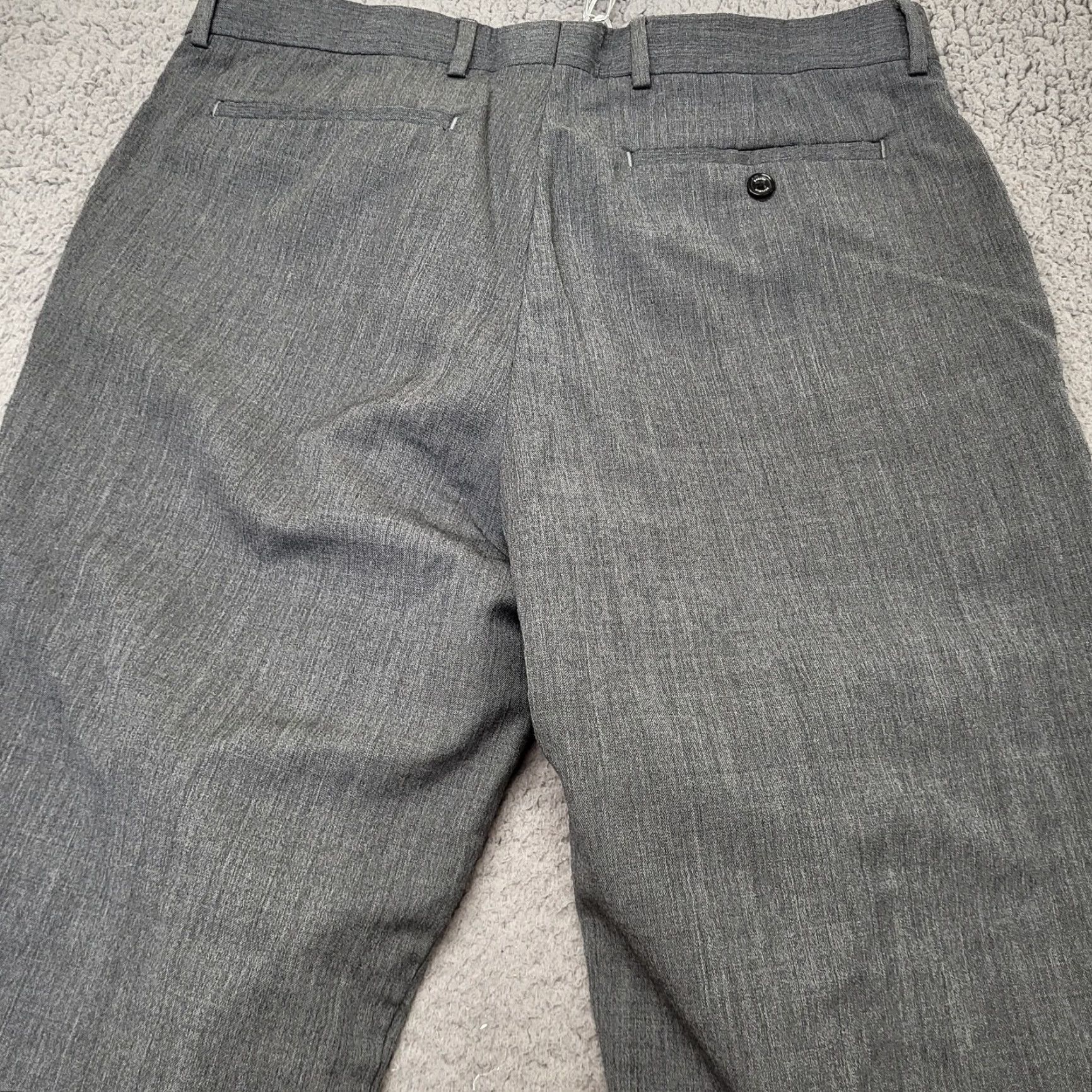 Banana Republic Banana Republic Dress Pants Men 36 Slim Charcoal Grey 100% Wool Hook & Eyelet Slit Pockets Zipper Flat Front Size US 36 / EU 52 - 4 Thumbnail