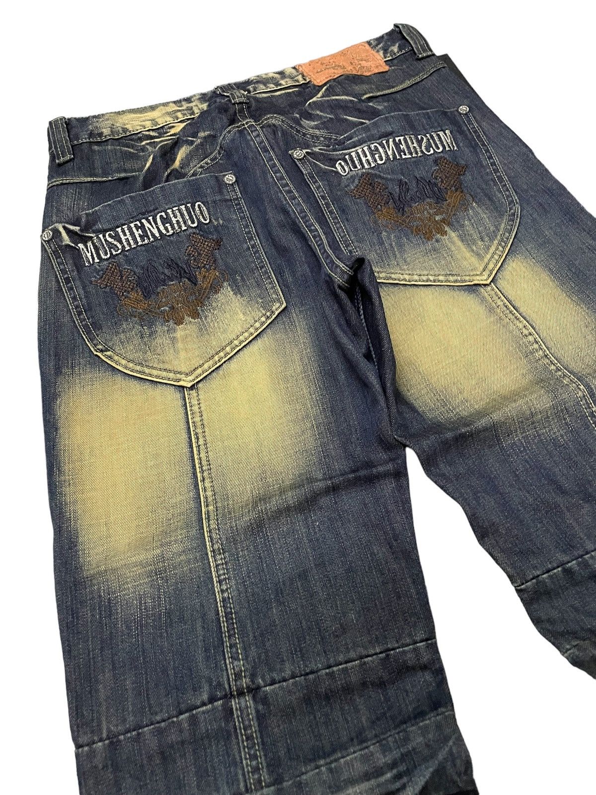 Hysteric Glamour × LOWBOX × PPFM Junya Watanabe Balenciaga Style Mud Rust 3D Whisker Jeans Size US 32 / EU 48 - 14 Thumbnail