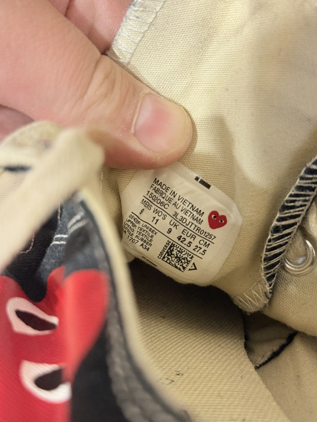 Comme des Garcons PLAY × Converse Very nice Size US 9 / EU 42 - 8 Thumbnail