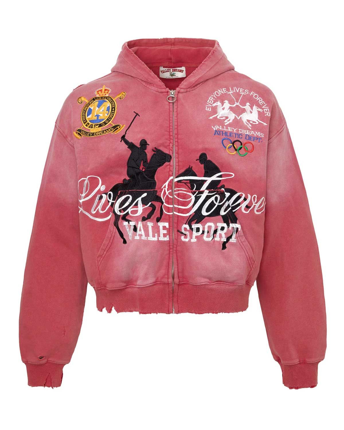 Vale Forever Rockefeller Zip Up Hoodie Red Size US XL / EU 56 / 4 - 1 Thumbnail