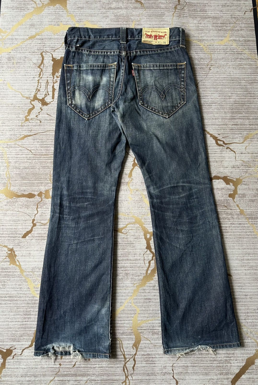 Levi's Vintage Clothing FLARE Levi’s 507 Distressed Denim Size US 31 - 3 Thumbnail