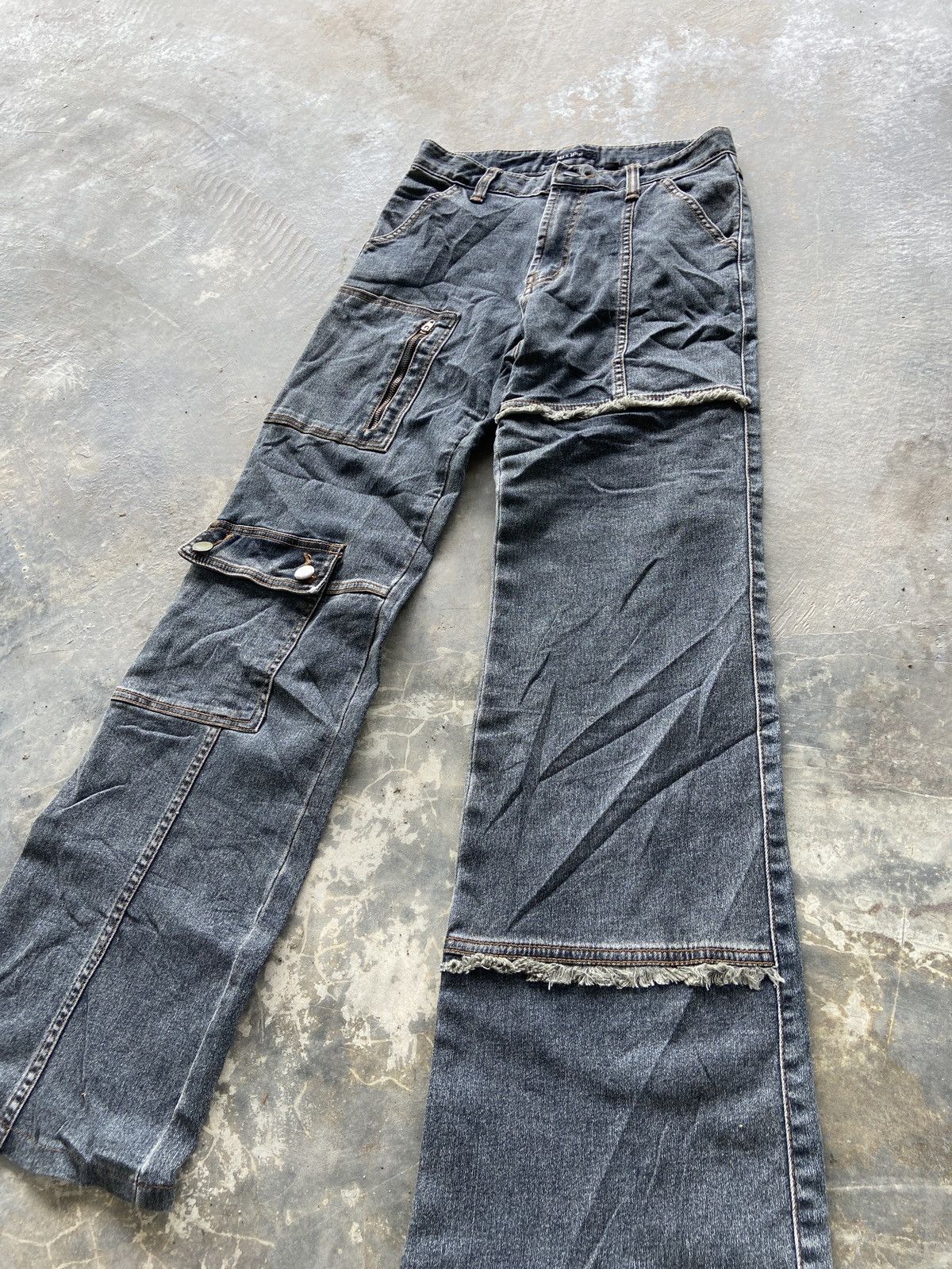 If Six Was Nine × Japanese Brand Crazy Design Cargo Denim Size US 26 / EU 42 - 13 Thumbnail