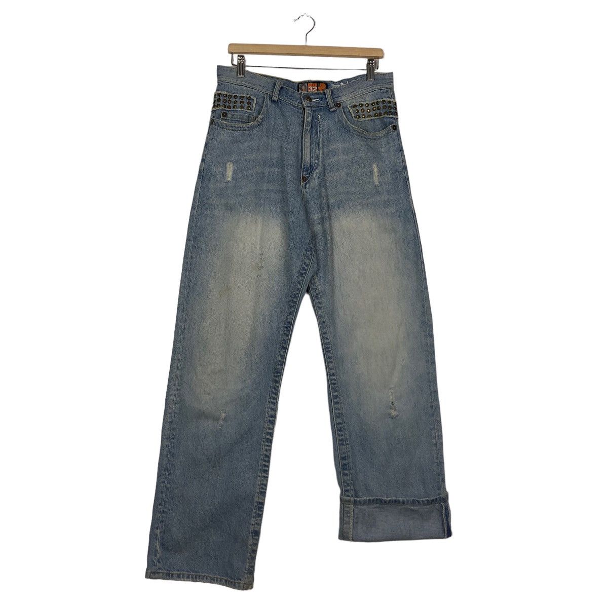 Hysteric Glamour 🔥Rare Punk Design Distressed Denim Jeans Japan Made Size US 32 / EU 48 - 10 Thumbnail