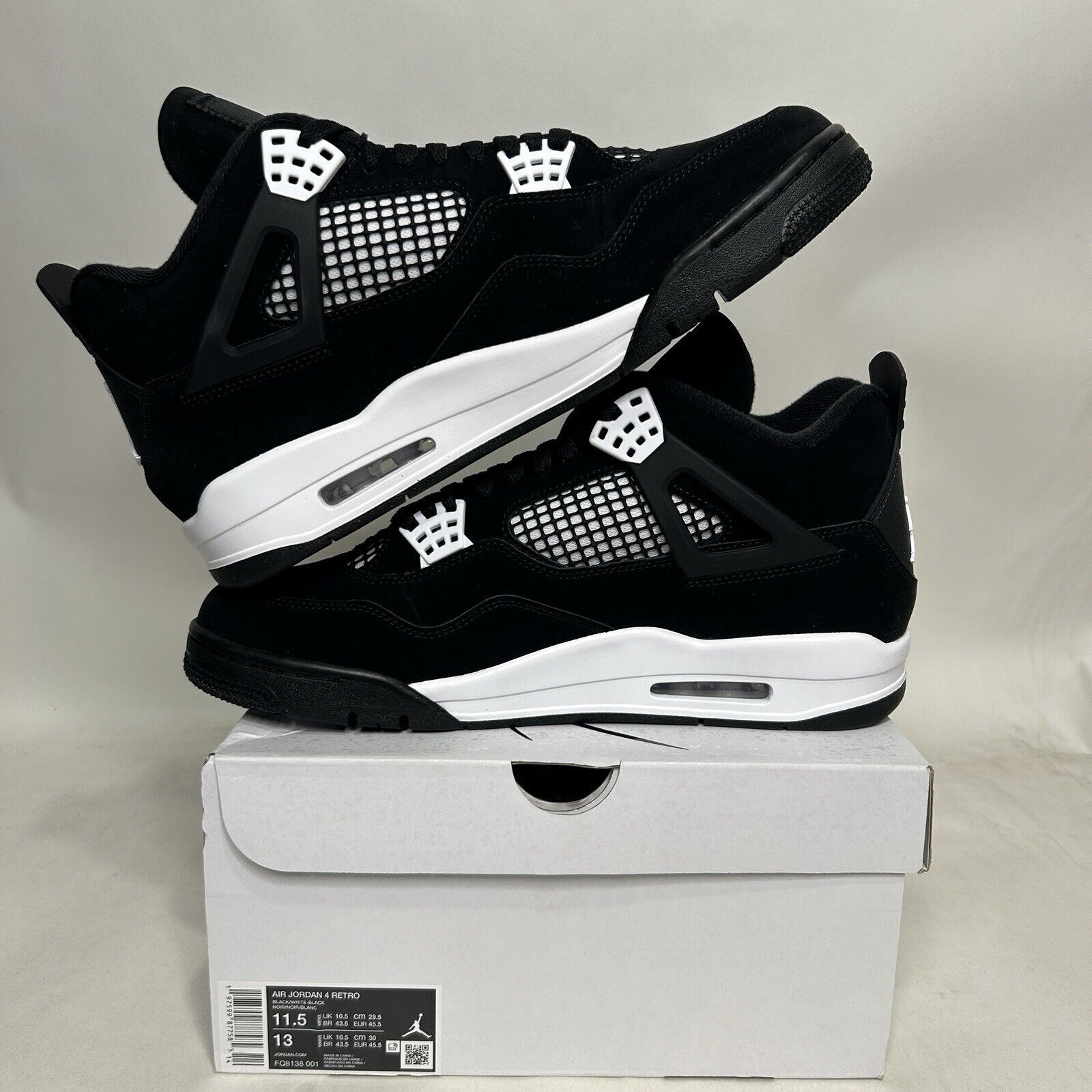 Jordan Brand Nike Air Jordan 4 Retro “White Thunder” 2024 Size US 11.5 / EU 44-45 - 3 Thumbnail