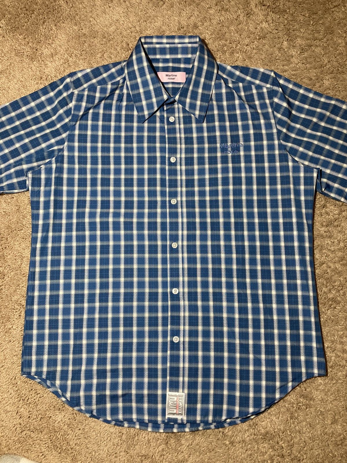 Martine Rose New SS23 Martine Rose Honeycomb Plaid Button Up 2023 Runway Size US S / EU 44-46 / 1 - 2 Thumbnail