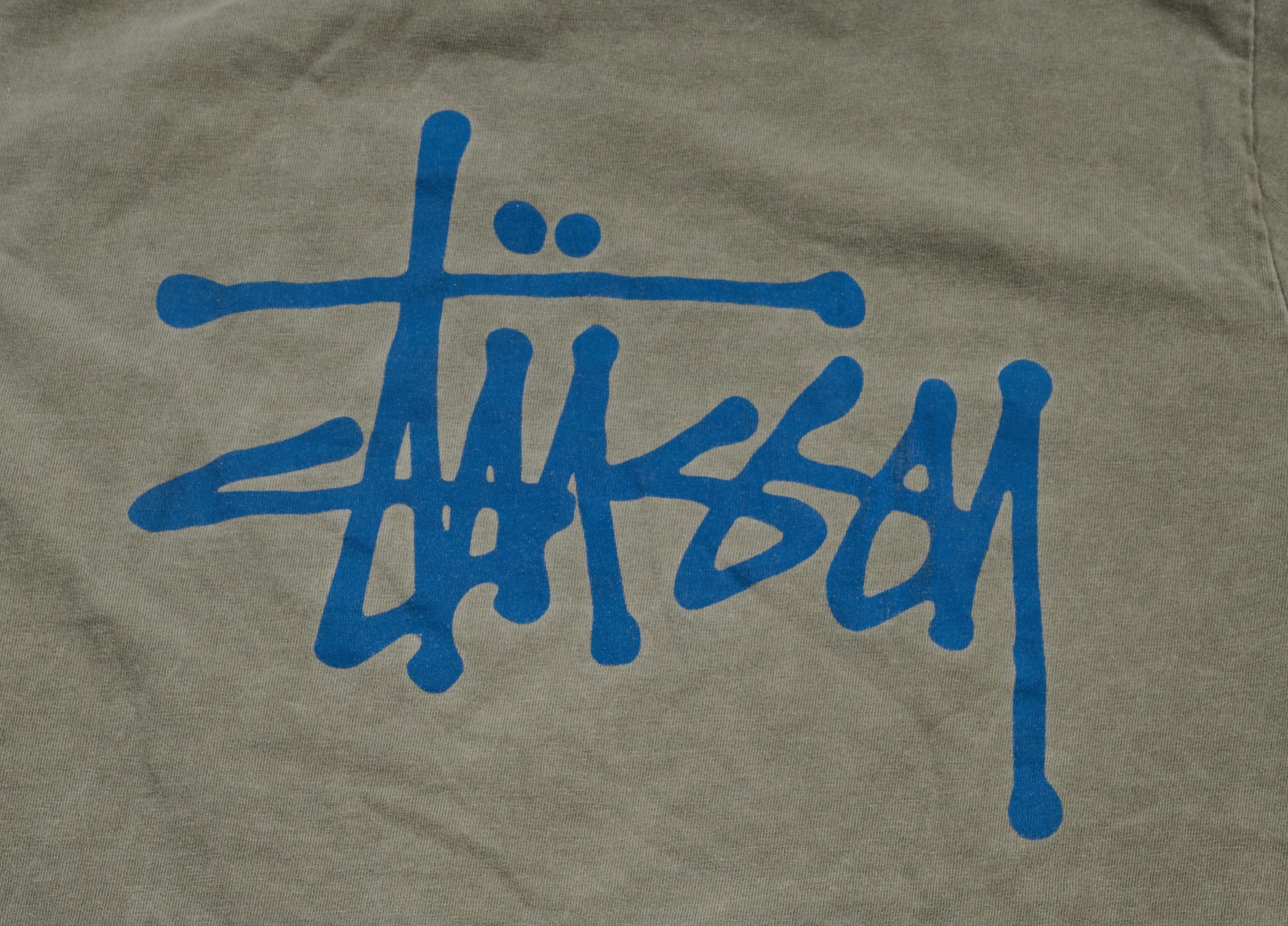 Stussy Stüssy Green Logo T-Shirt — Front & Back Print — Size XS Size US XS / EU 42 / 0 - 2 Thumbnail
