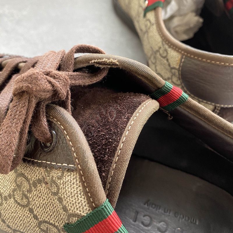 Gucci Gucci Suede Casual Sneakers in Dark Beige - Size US 8 / EU 41 - 6 Thumbnail