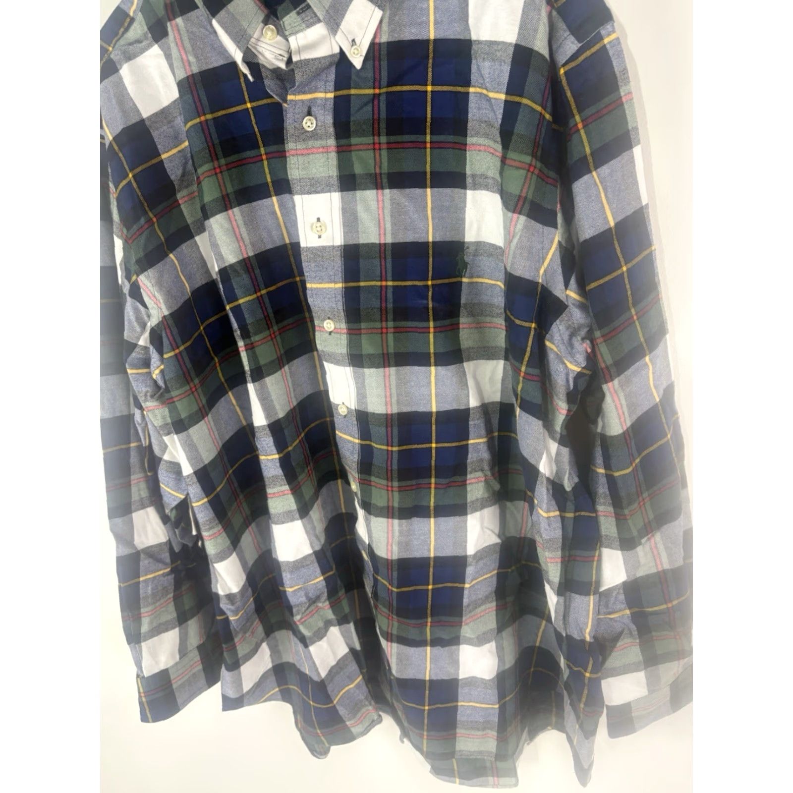 Ralph Lauren Ralph Lauren Button-Up Shirt Men 2XB Multicolor Plaid Fleece Cotton Polyester Long Sleeve Size US XXL / EU 58 / 5 - 3 Thumbnail