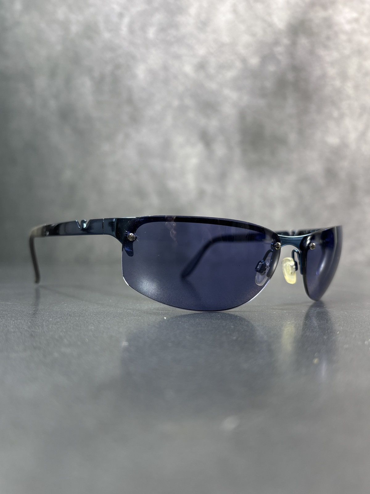 Emporio Armani × Vintage 2000s Emporio Armani Sunglasses Vintage Sporty Metal Wrap Size ONE SIZE - 6 Thumbnail