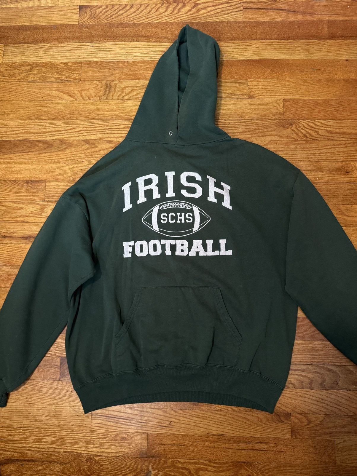 Vintage Vintage 90s Pine Green Irish SCHS Hoodie size XL Size US XL / EU 56 / 4 - 1 Thumbnail