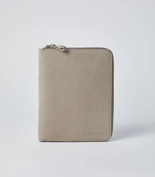 Brunello Cucinelli o1la1rc1a0325 Size: OS/Leather Case in Grey Size ONE SIZE - 1 Thumbnail