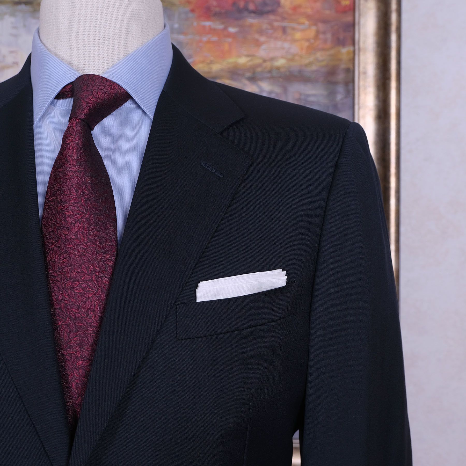Canali Canali, dark blue suit, size 42, super 140 Size 42R - 2 Thumbnail
