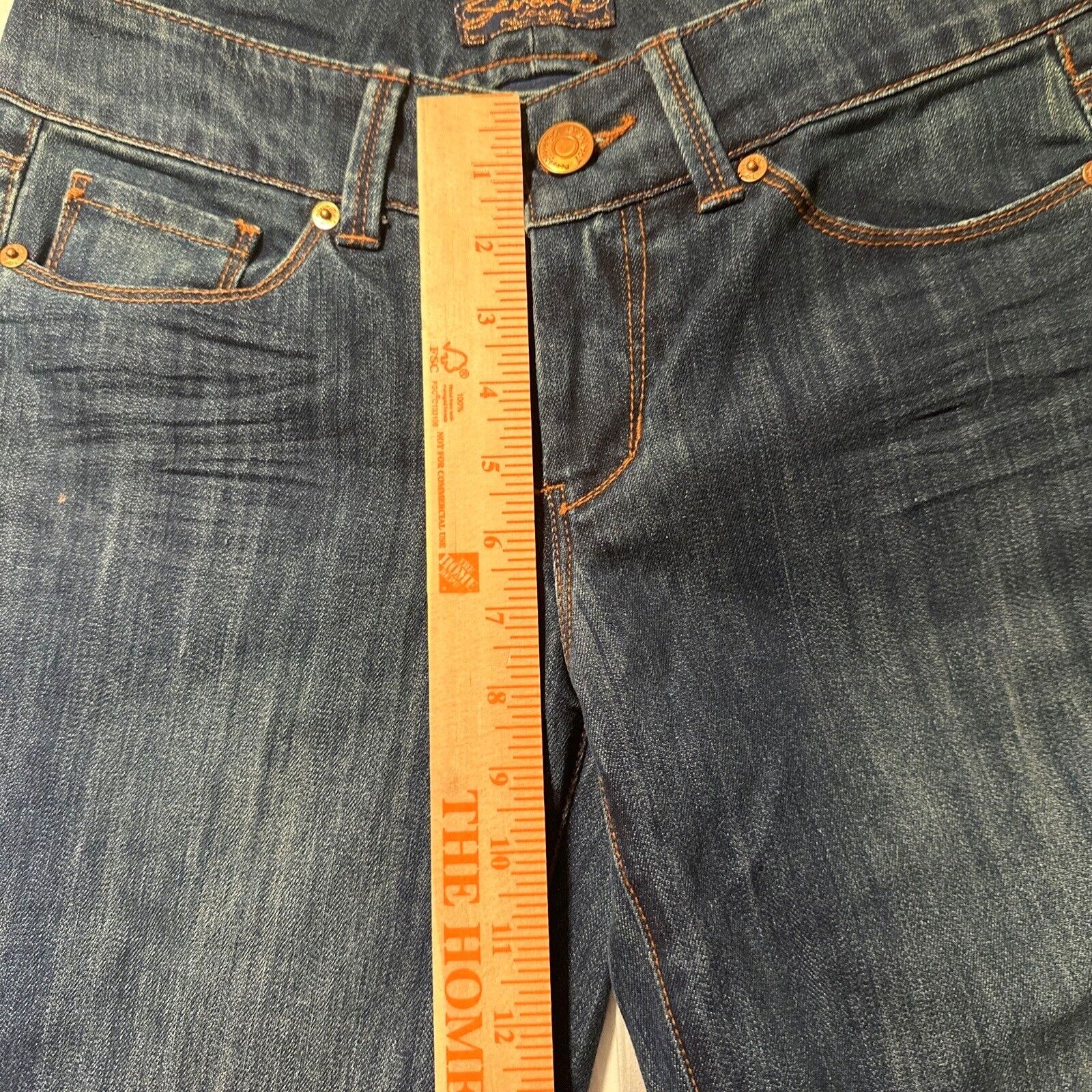 Seven 7 Seven7 Blue Jeans Sz 28 Bell Bottoms Boot Cut BOHODark Wash Size 28" / US 6 / IT 42 - 16 Thumbnail