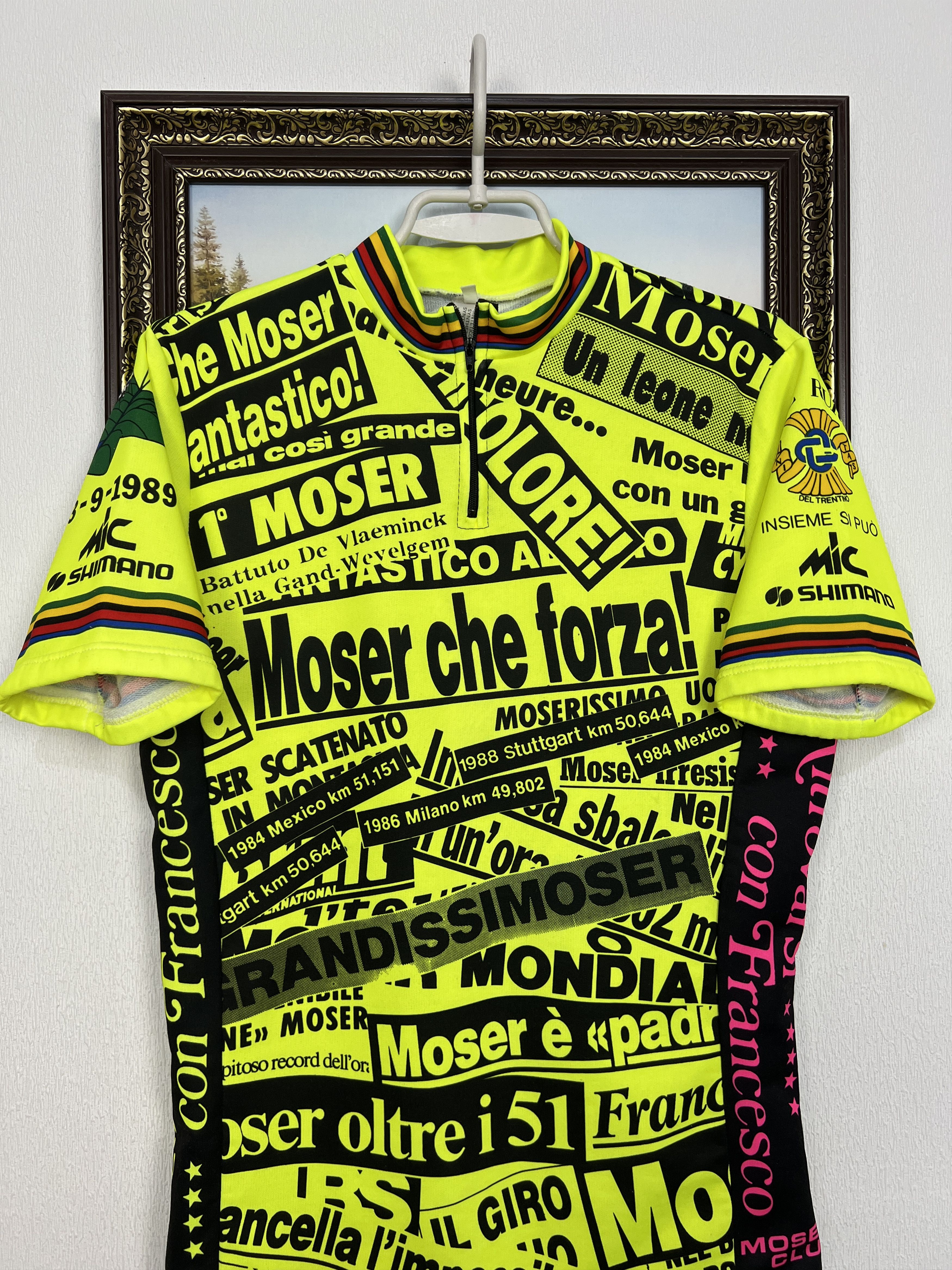 Vintage Francesco Moser Retirement Cycling Jersey Maglia Italy Size US L / EU 52-54 / 3 - 2 Thumbnail