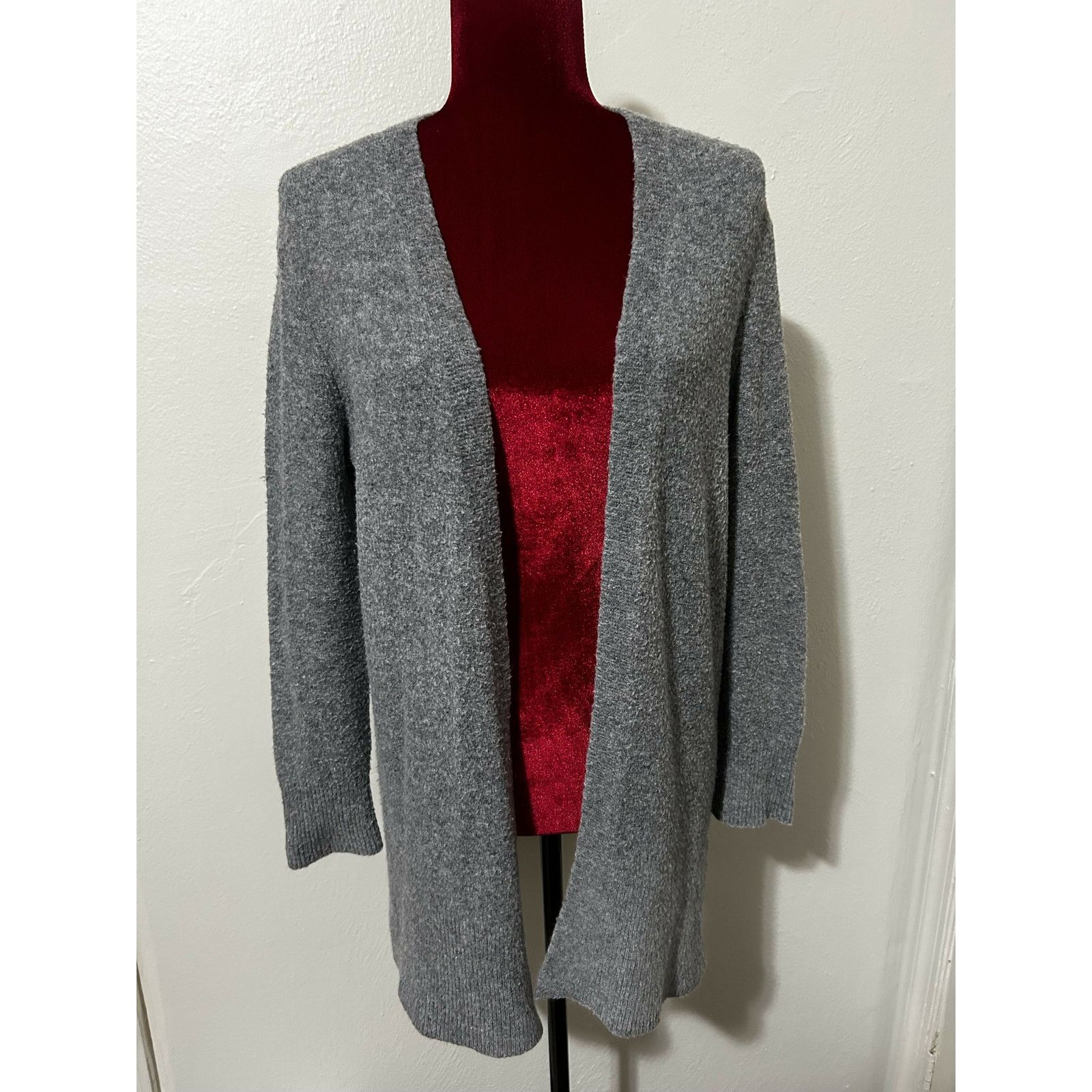 Madewell Madewell Gray Wool Blend Long Sleeve Open Front Cardigan Size XS / US 0-2 / IT 36-38 - 2 Thumbnail
