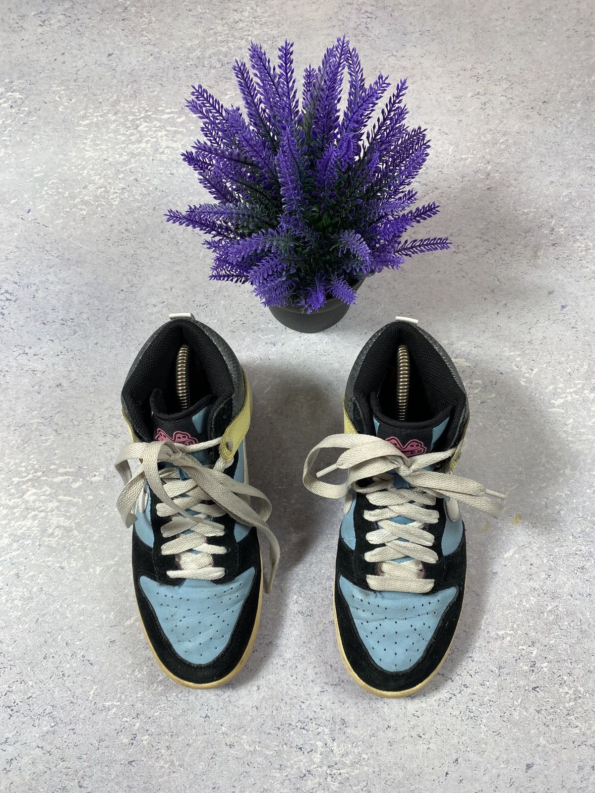 Nike × Vintage 2008 Nike Dunk High 6.0 SB Skateboard Powder Blue Lemon Size US 6 / IT 36 - 3 Thumbnail