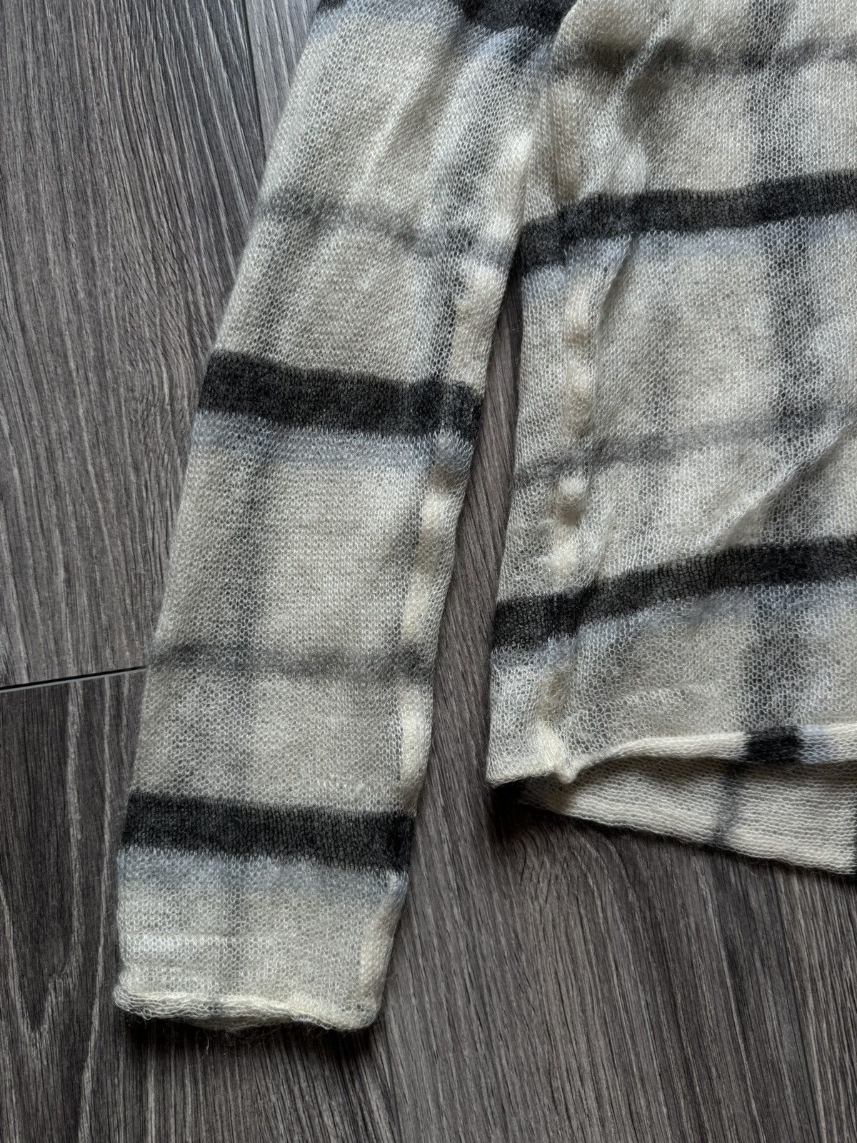Brunello Cucinelli Brunello Cucinelli Mohair Cashmere blend Checkered Cardigan Size L / US 10 / IT 46 - 16 Thumbnail