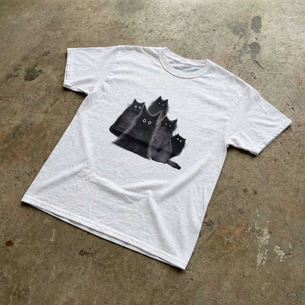 Other The kitties graphic tee white tshirt Size US L / EU 52-54 / 3 - 3 Thumbnail
