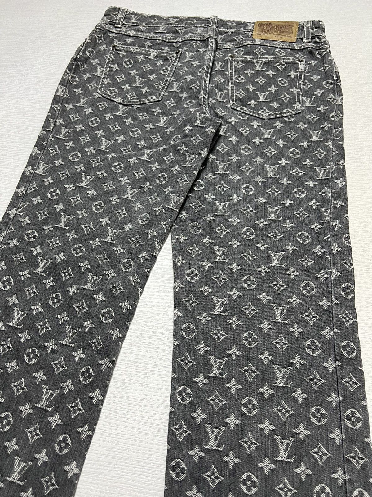 Louis Vuitton Louis Vuitton - Marc Jacobs - Jacquard Monogram Denim Jeans Size 28" / US 6 / IT 42 - 10 Thumbnail