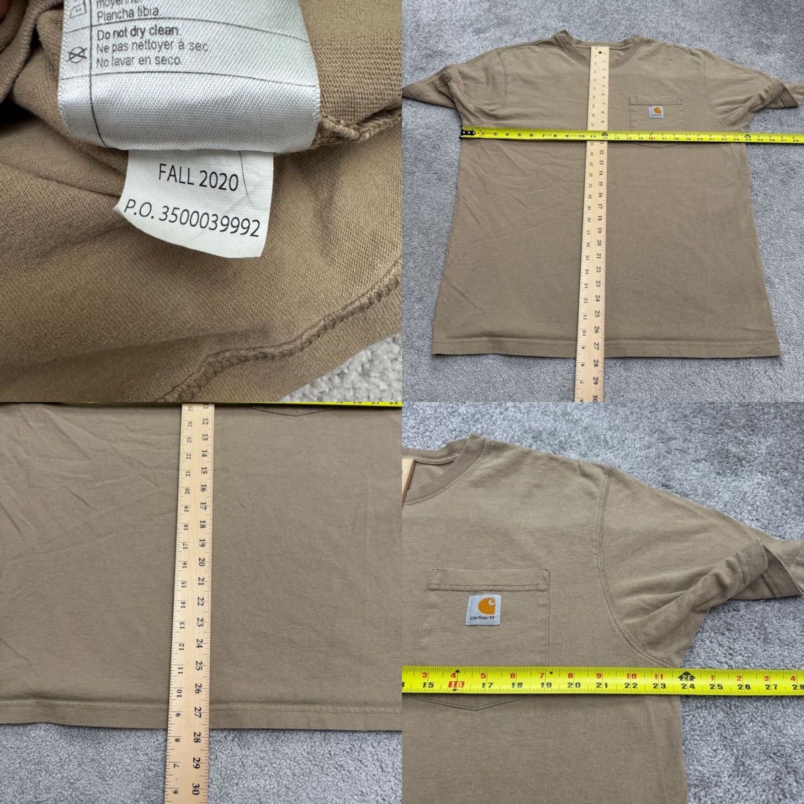 Carhartt Carhartt Shirt Men Large Brown Cotton Pocket Regular Fit Tee Mens Size US L / EU 52-54 / 3 - 8 Thumbnail