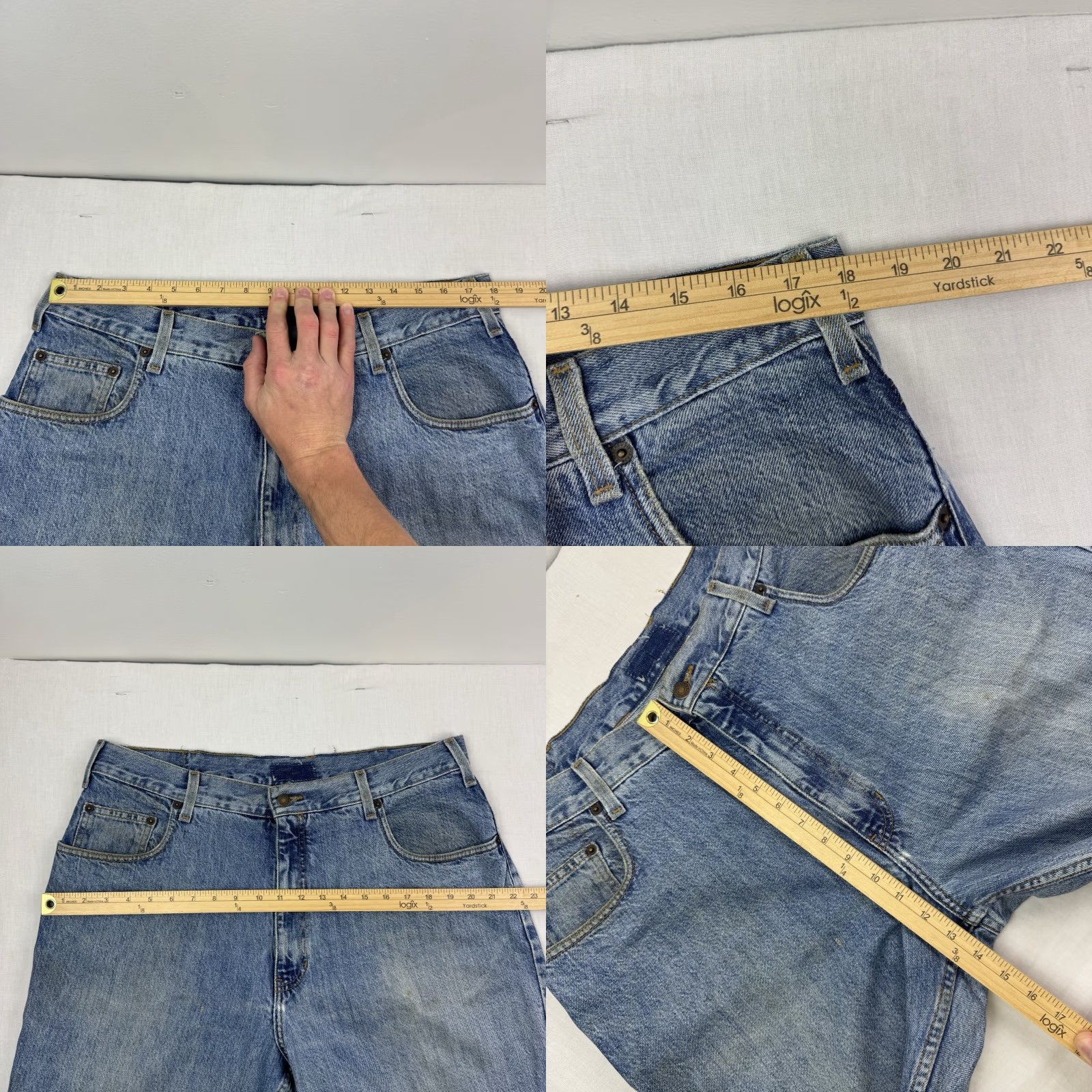 Abercrombie & Fitch VINTAGE Abercrombie & Fitch Jeans Hipster Y2K 90s Grunge Punk Baggy Wide-Leg Adult 38x32 Blue Mens Size US 38 / EU 54 - 8 Thumbnail