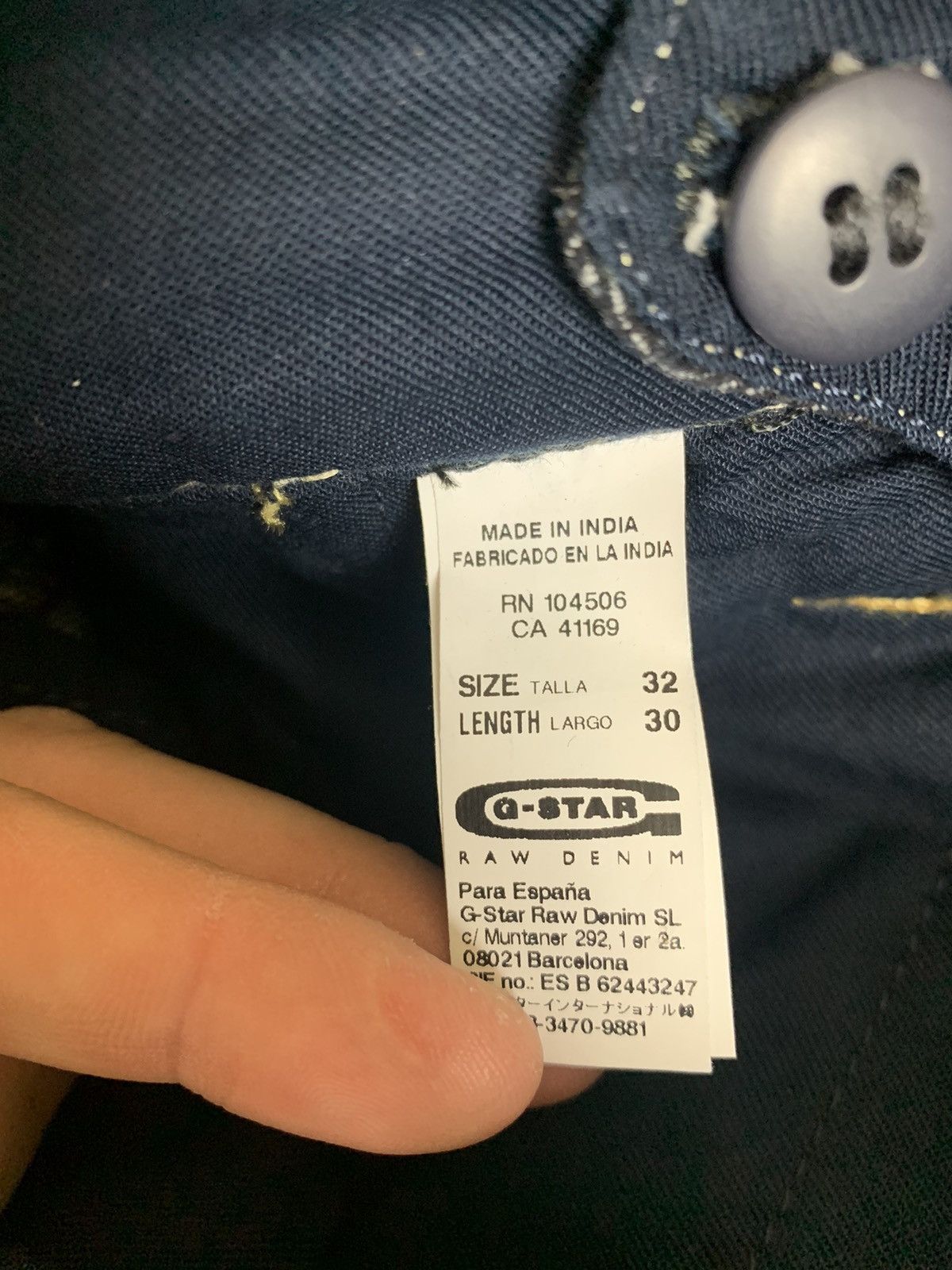 G-Star G Star Raw Denim Jeans Size US 30 / EU 46 - 6 Thumbnail