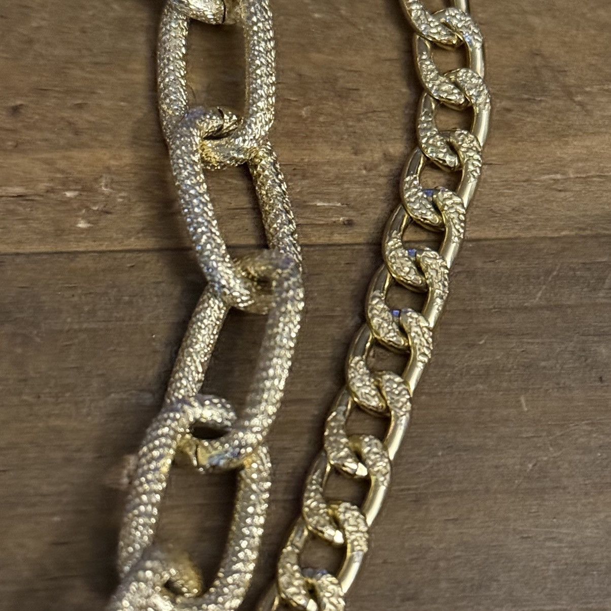 Other Chunky double layered red and gold link chain necklace Size ONE SIZE - 4 Thumbnail