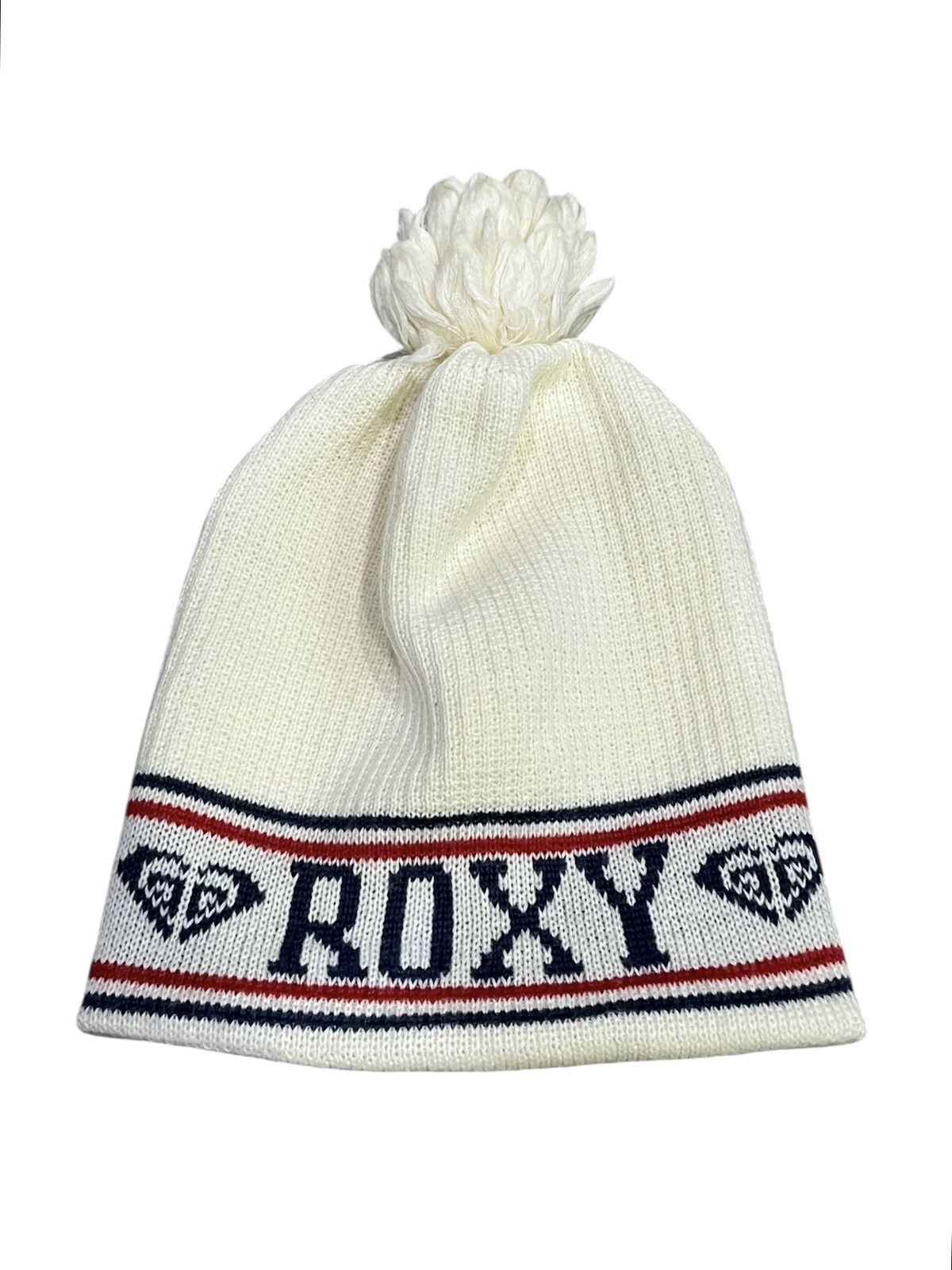 Quiksilver Vintage ROXY Unisex Beanie Hat Made in Japan Pom Knit Size ONE SIZE - 3 Thumbnail