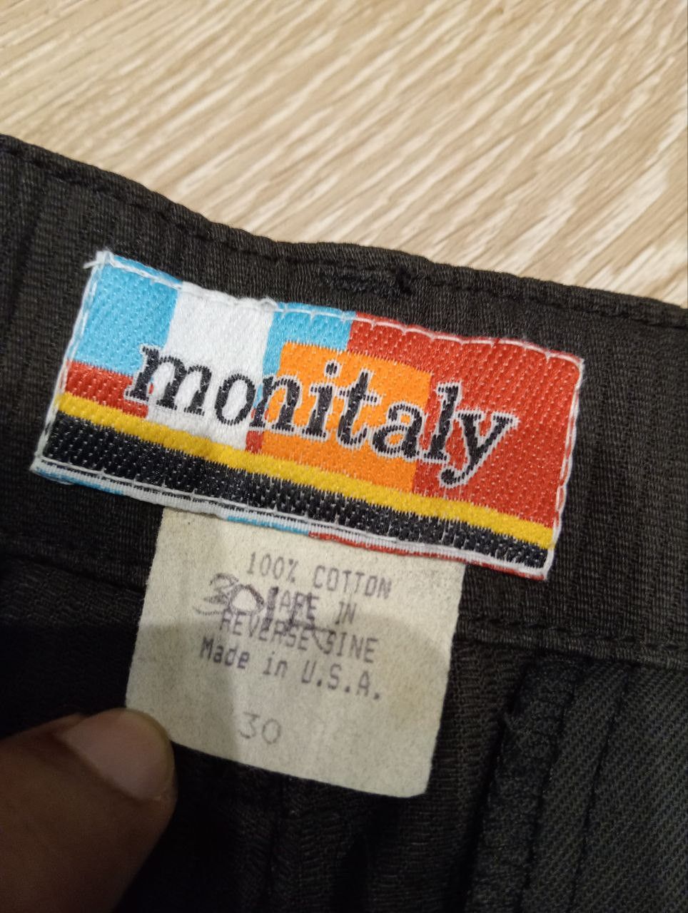 Monitaly MONITALY VINTAGE COTTON PANTS - SIZE 30 BLACK Size US 30 / EU 46 - 5 Thumbnail