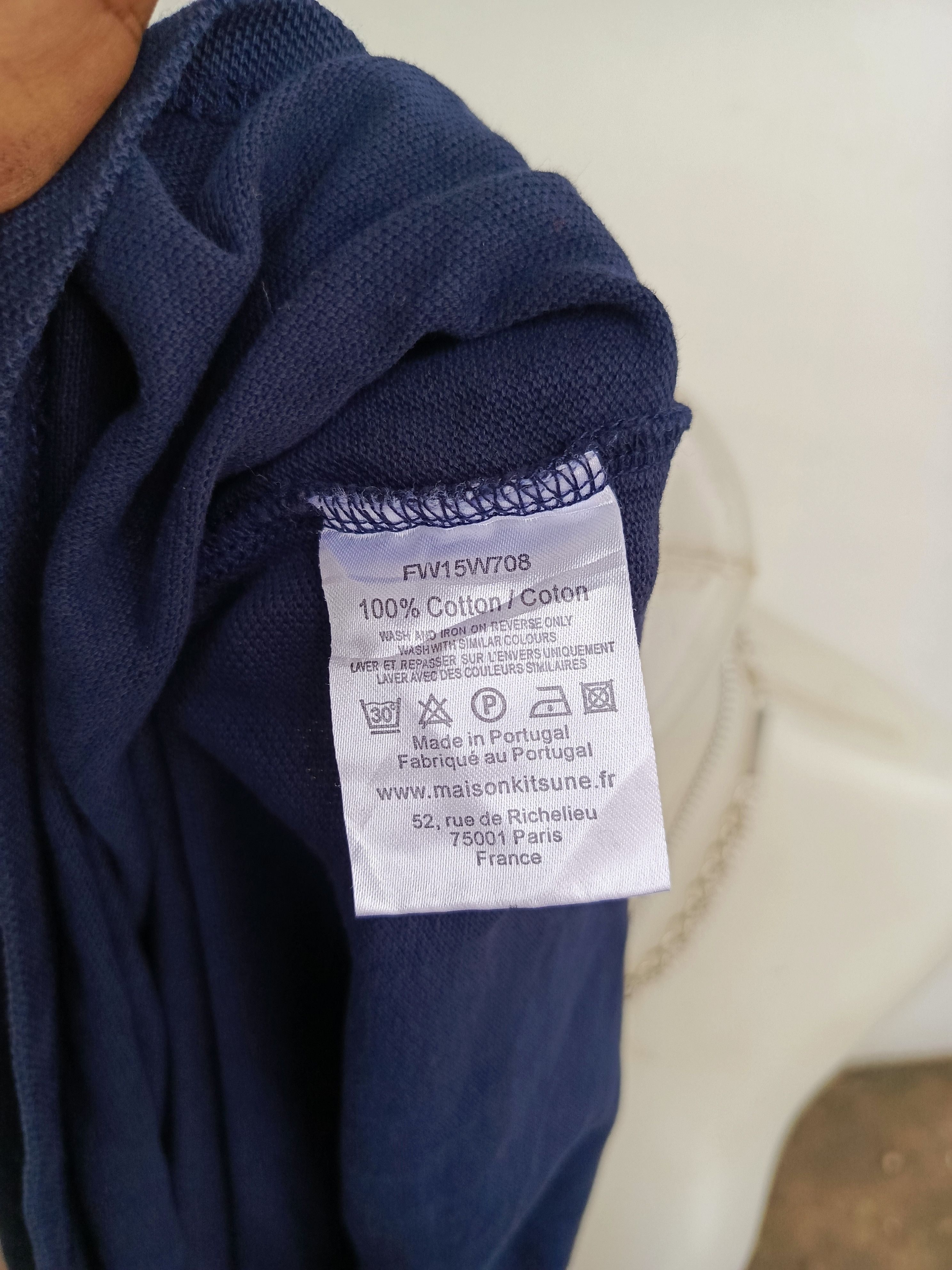 Maison Kitsune Maison Kitsuné Navy Polo Shirt Size S / US 4 / IT 40 - 8 Thumbnail