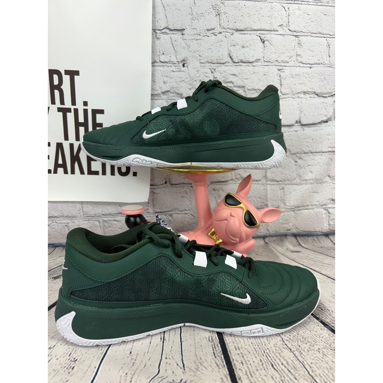 Nike Nike Giannis Zoom Freak 5 TB Basketball Shoes Mens 13 Green Size US 13 / EU 46 - 6 Thumbnail