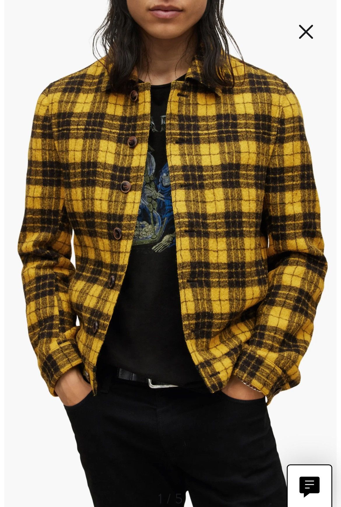 John Varvatos Searcy Plaid Blouson Wool Jacket. 50 Size US M / EU 48-50 / 2 - 6 Thumbnail