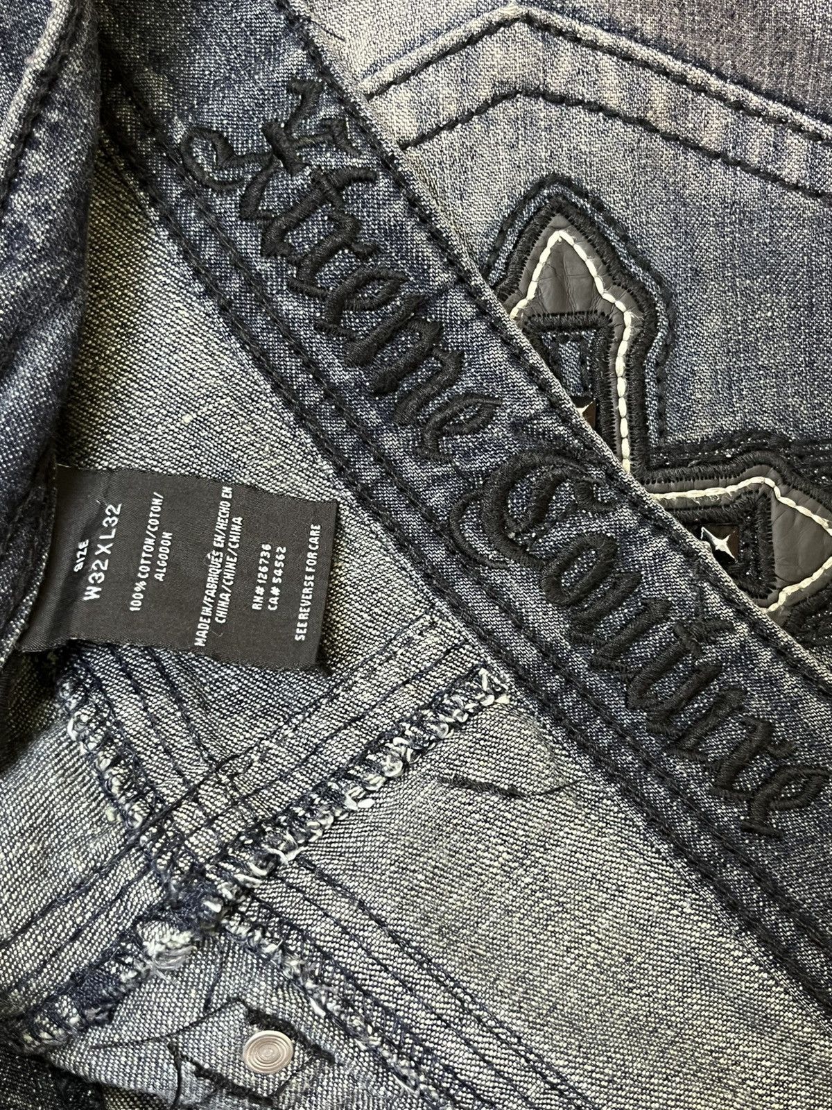 Japanese Brand JAPANESE EXTREME COUTURE INSPIRED CHROME HEART FLARED JEANS Size US 34 / EU 50 - 22 Thumbnail